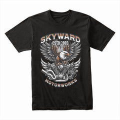 Skyward Motorworks" Est. 2002 Eagle & Engine Tee