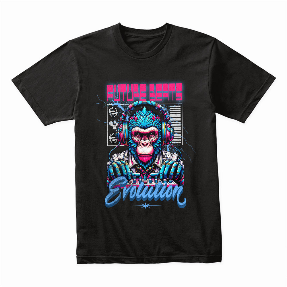 Future Beats Evolution" Neon DJ Ape Tee