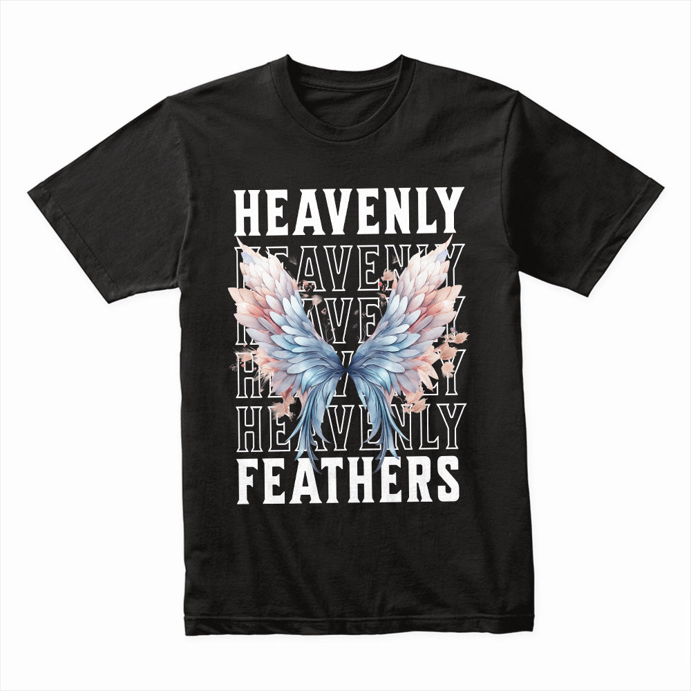 Heavenly Feathers: Angelic Winged Elegance Tee