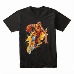 Full Court Blaze: Dynamic Hoops Tee
