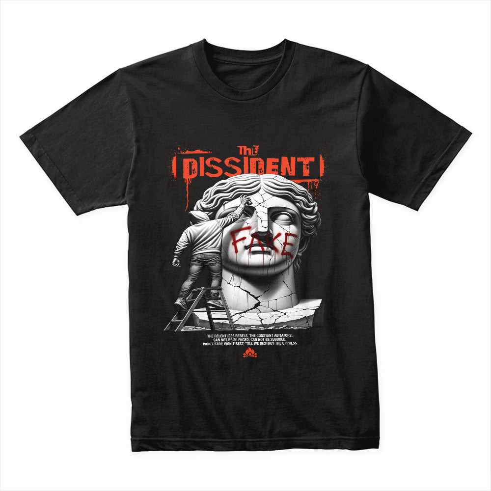 The Dissident Truth" Broken Statue Black T-Shirt