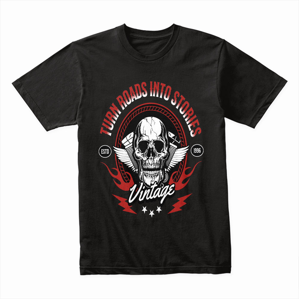 Rebel Road: Vintage Rider Skull Tee