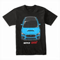 WRX STI Blue Beast Front View T-Shirt – Rally Legend Series