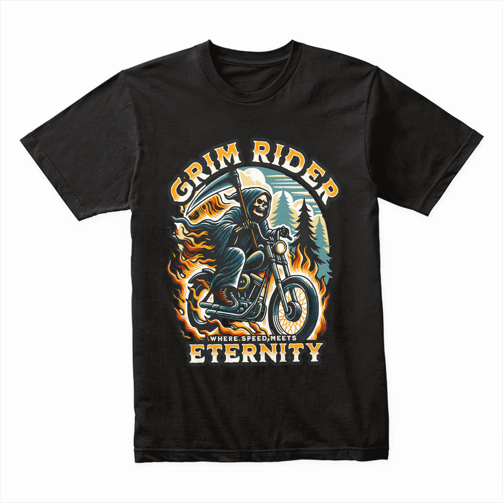 Grim Rider Biker T-Shirt – Where Speed Meets Eternity