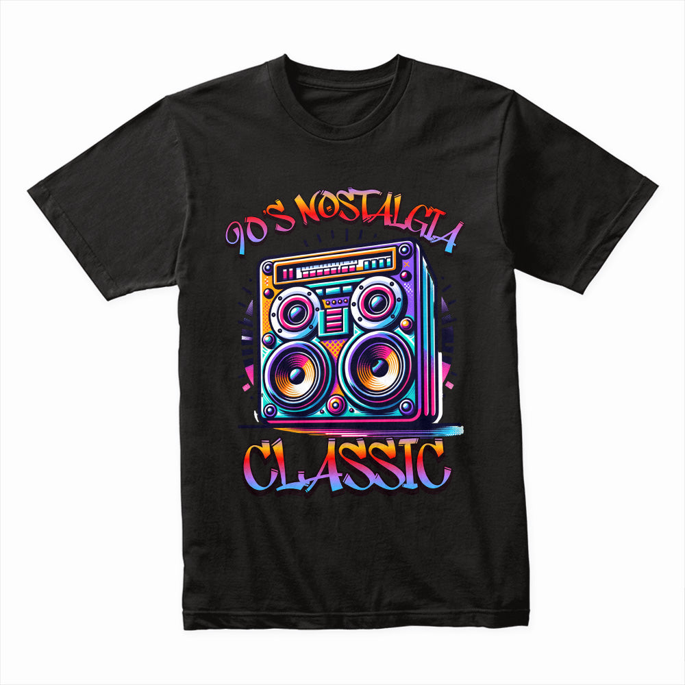 Vibrant 90’s Nostalgia Classic Speaker Tee
