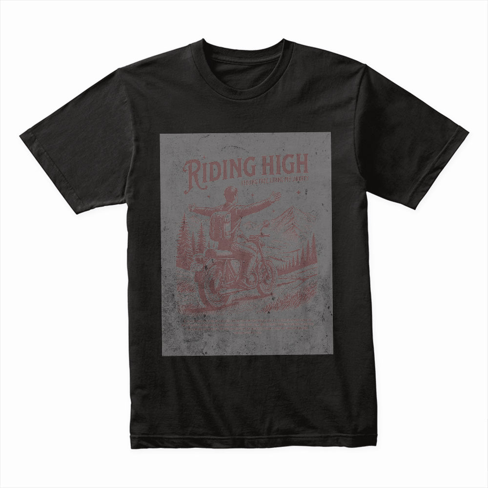 Riding High Vintage Biker Adventure T-Shirt