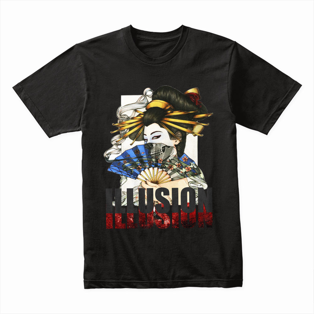 Enigmatic Mirage: Geisha Illusion Tee