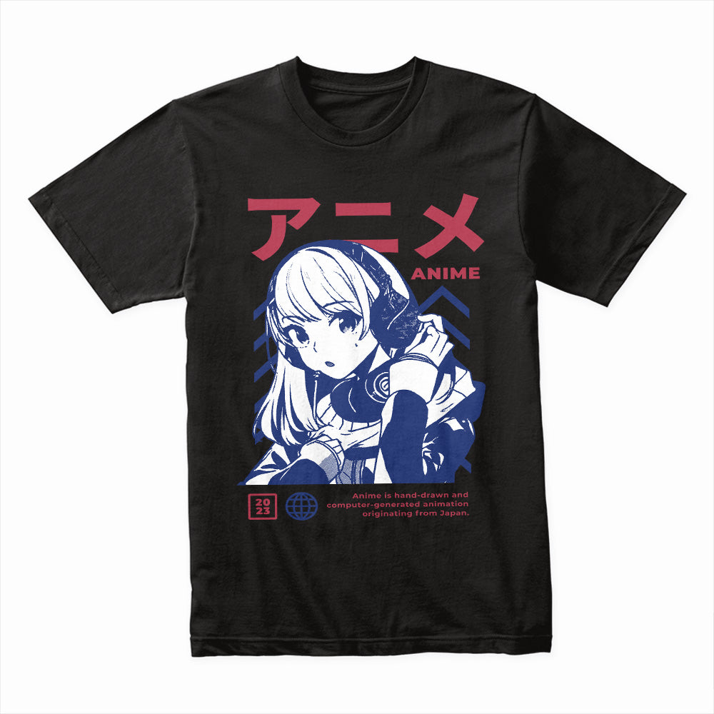 Neo Tokyo Vibes – Classic Anime Girl Tee