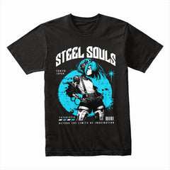 Steel Souls – Futuristic Cyborg Anime Tee