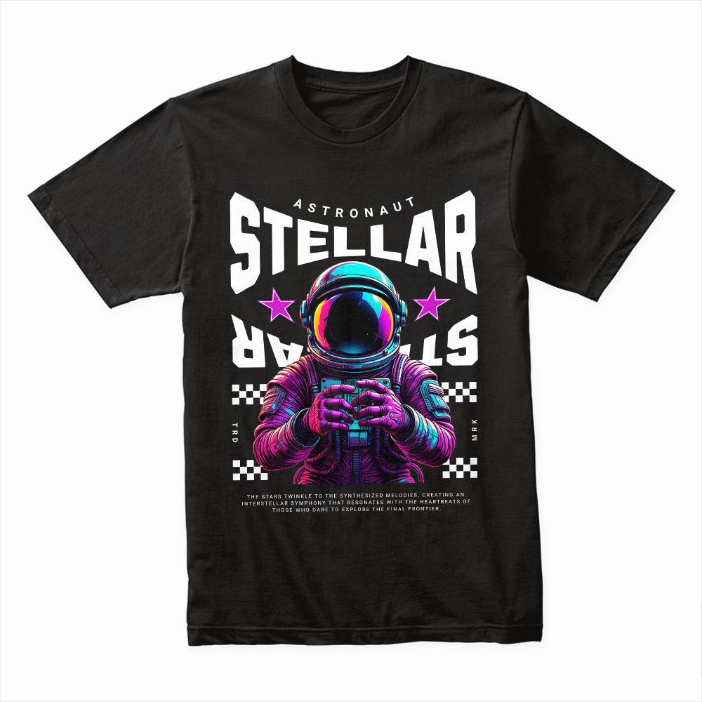 Stellar Signals: Neon Spacewave Tee