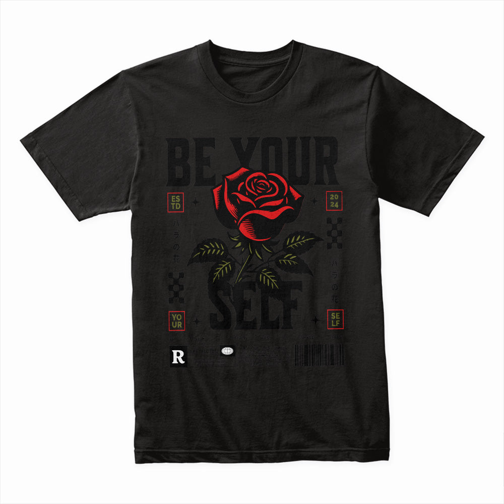 Crimson Identity: Be Your Self Rose Tee