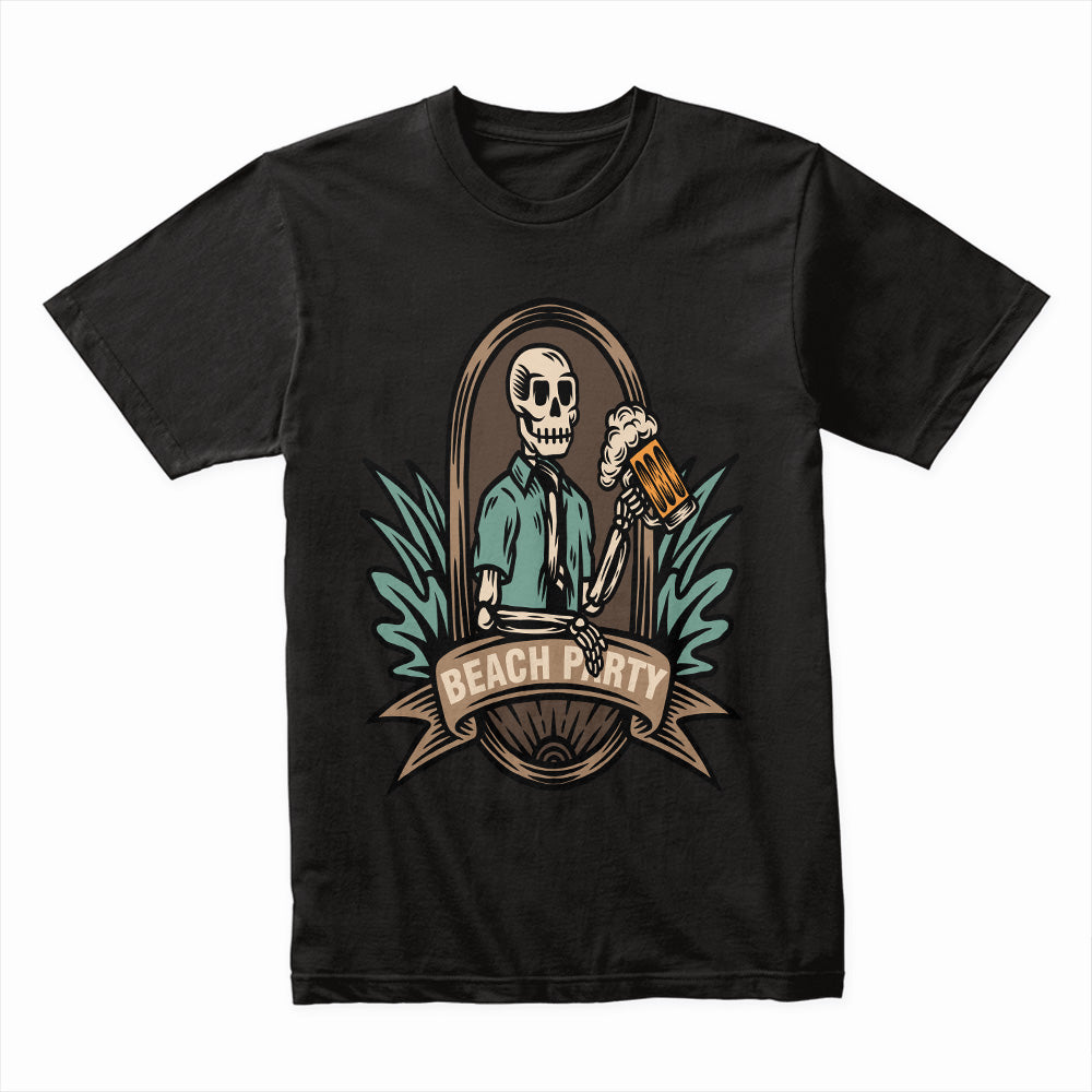 Till Death We Party: Skeleton Beach Bash Tee