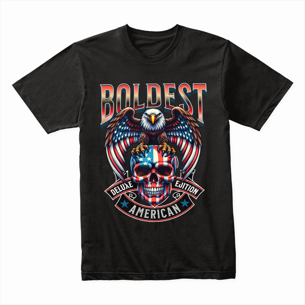 Patriotic Skull Emblem Tee
