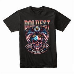 Patriotic Skull Emblem Tee