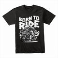 Born to Ride – Space Biker Skull Astronaut T-Shirt