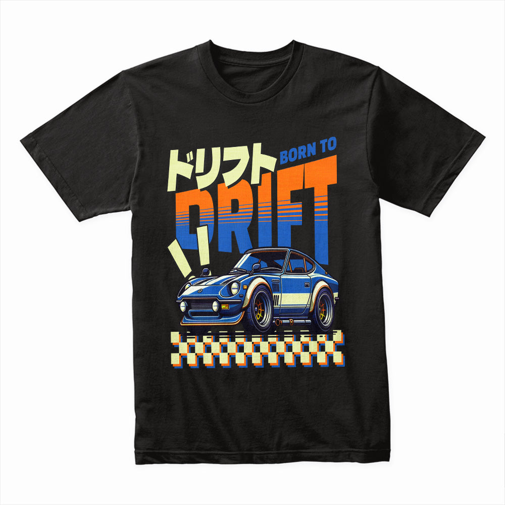 Born to Drift JDM Retro Drift Car T-Shirt – Pixel Street Racer Edition