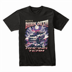 Burn Out Racing Team JDM Street Racer T-Shirt – Neon Drift Legends