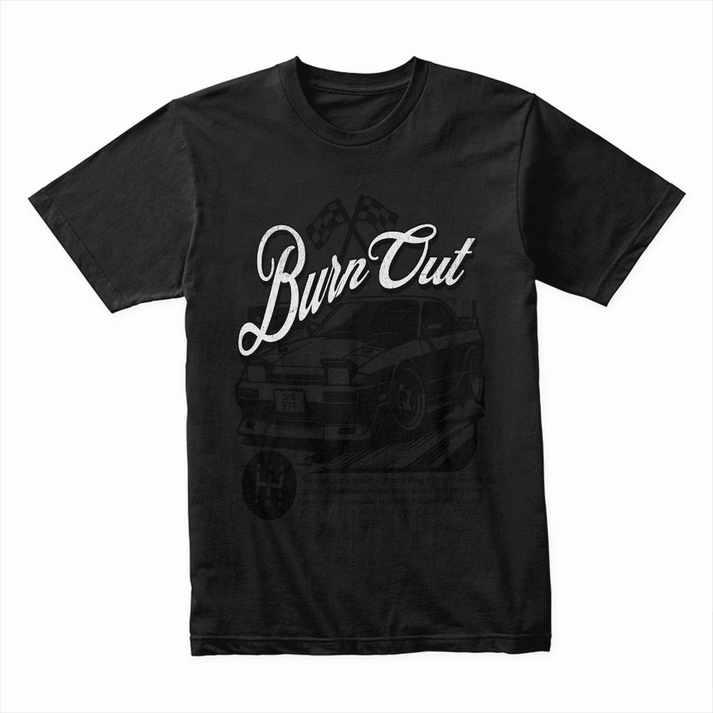 Burn Out Drift Car Streetwear T-Shirt – Vintage Racer Edition