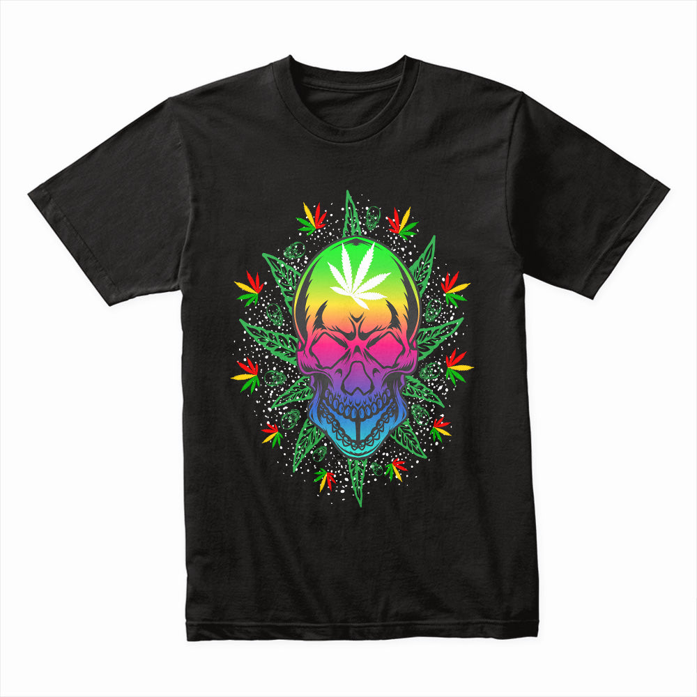 Rainbow Cannabis Skull Shirt