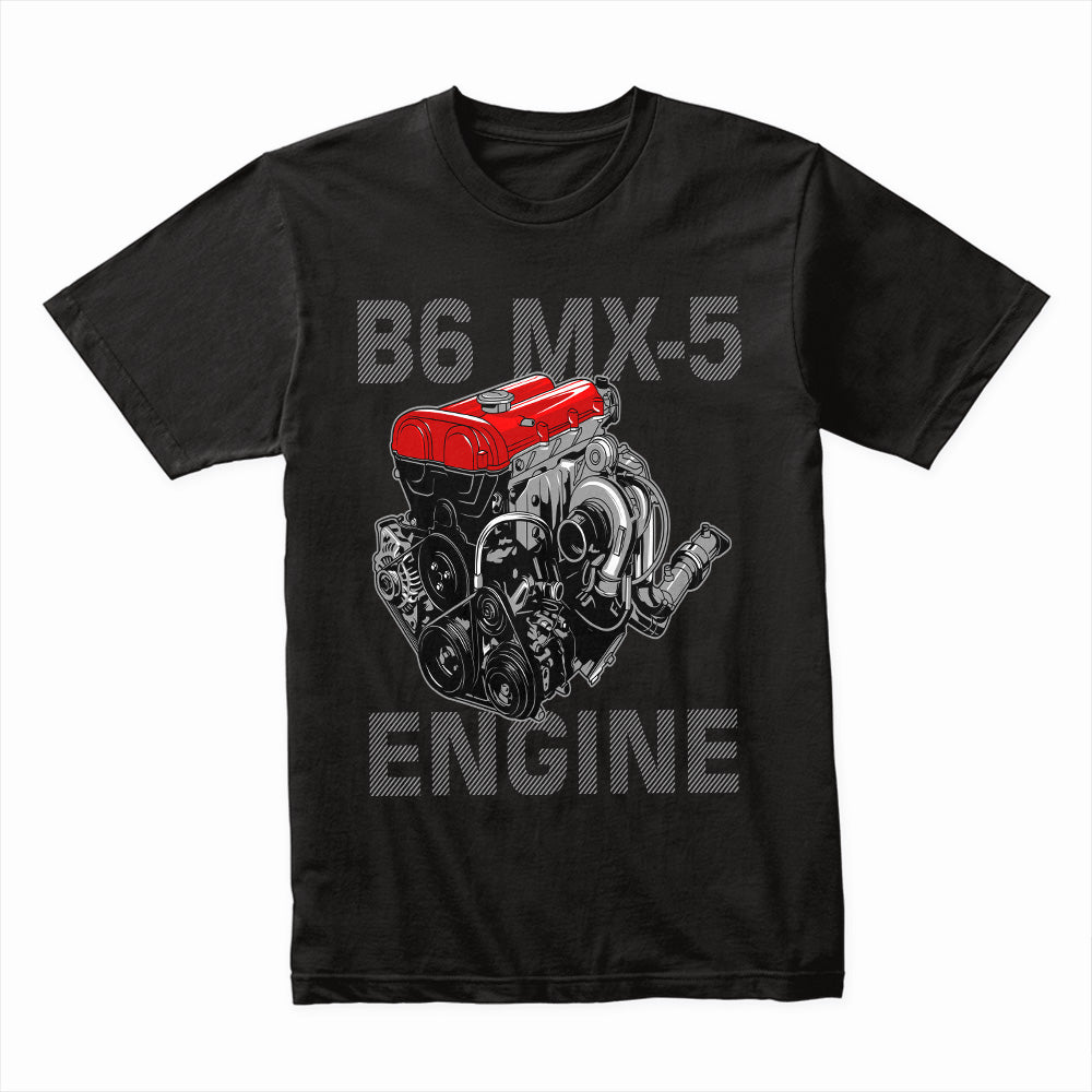 B6 MX-5 Engine T-Shirt – Miata Heartbeat Edition