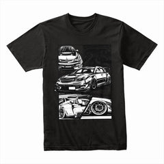 Subaru WRX Stance Art T-Shirt – JDM Black & White Street Edition