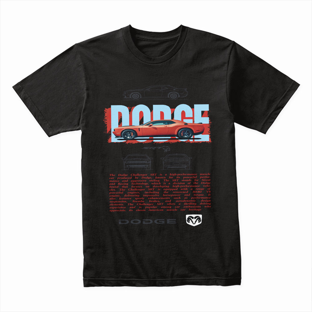 Dodge Challenger SRT Heritage Muscle Car T-Shirt – Built for Legends