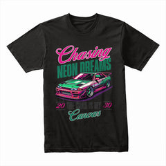 Chasing Neon Dreams – Retro Racing Art T-Shirt