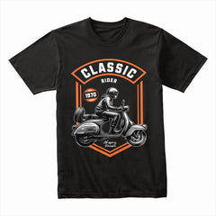 Classic Rider – Vintage Scooter Enthusiast T-Shirt