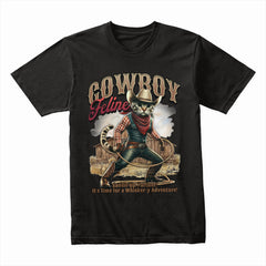 Whisker Wrangler: “Cowboy Feline” Western Adventure Tee