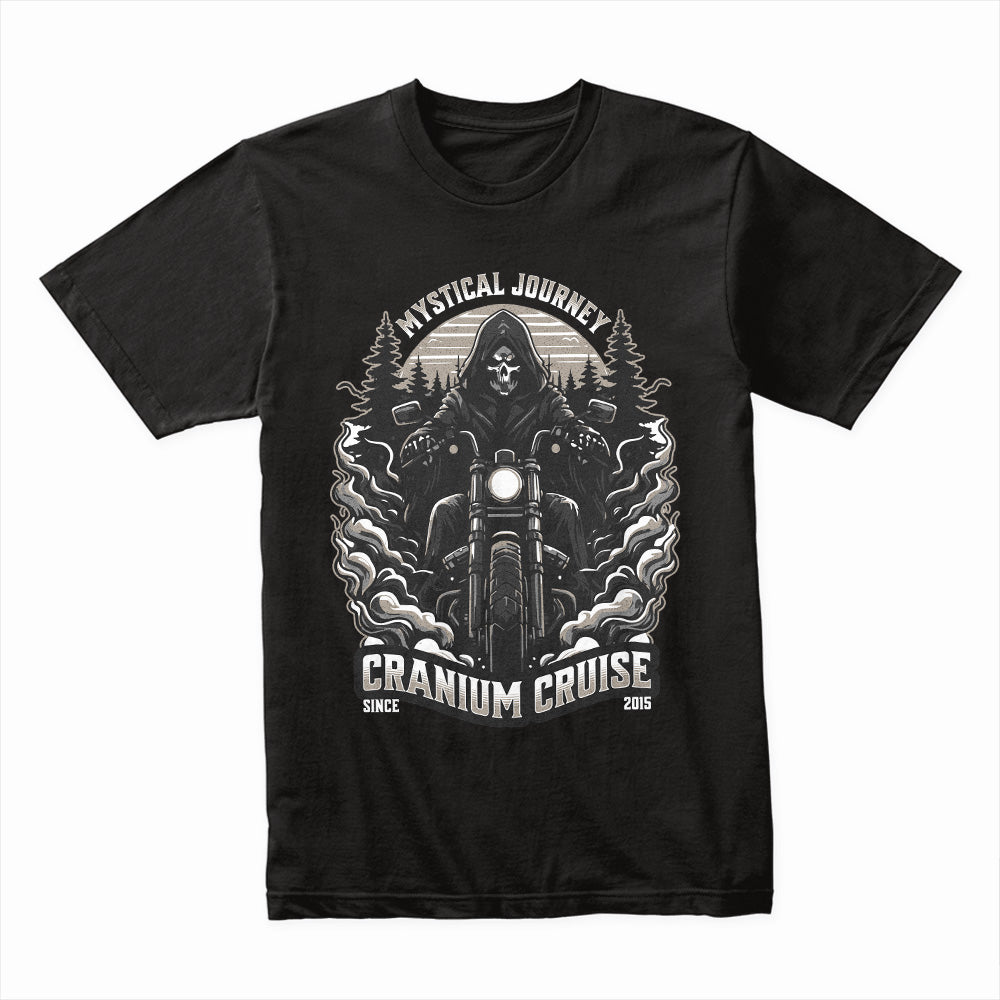 Cranium Cruise – Mystical Journey Grim Reaper Biker T-Shirt
