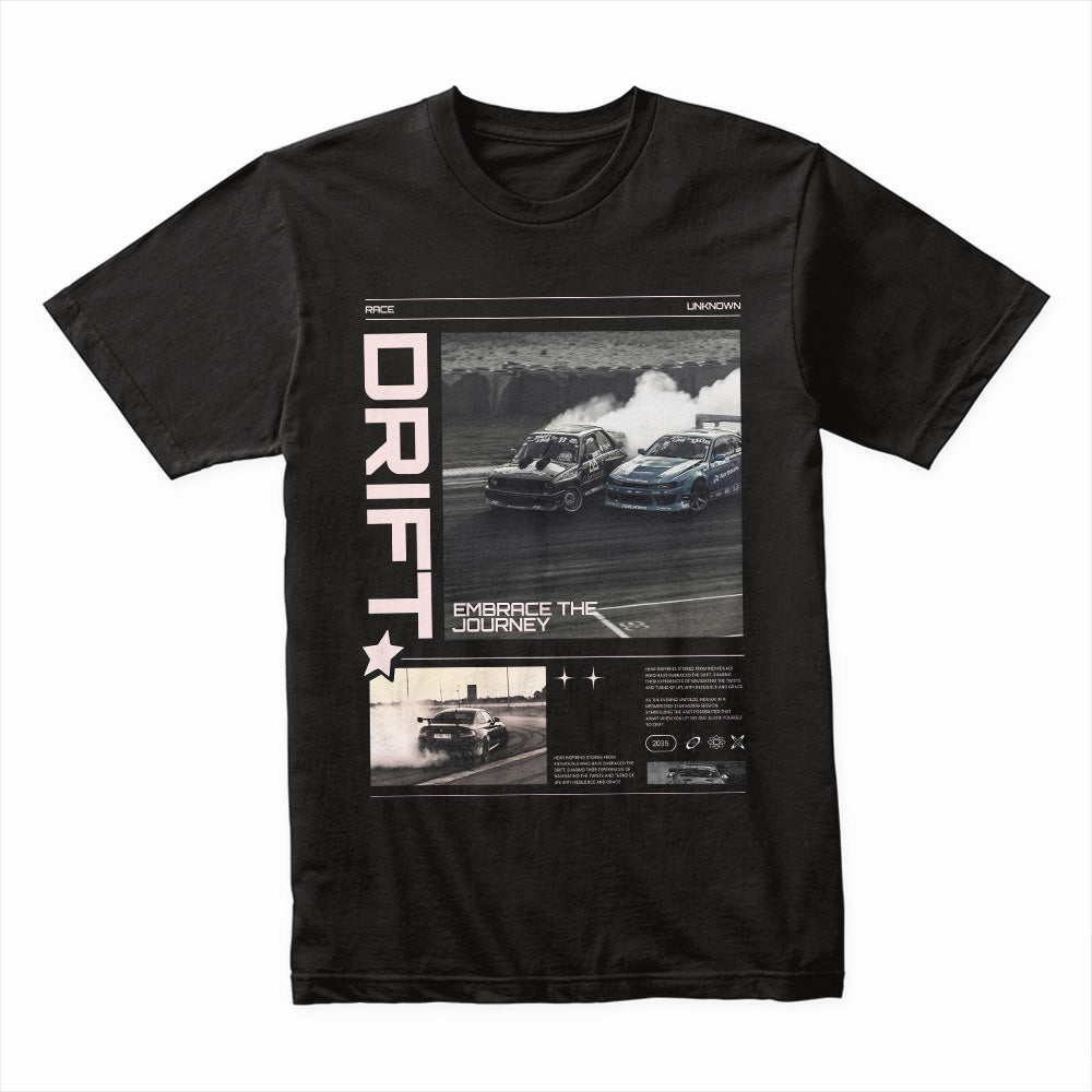 Drift Embrace The Journey - Racing Poster Style Tee