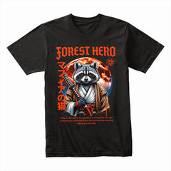 Forest Hero Raccoon Samurai Shirt