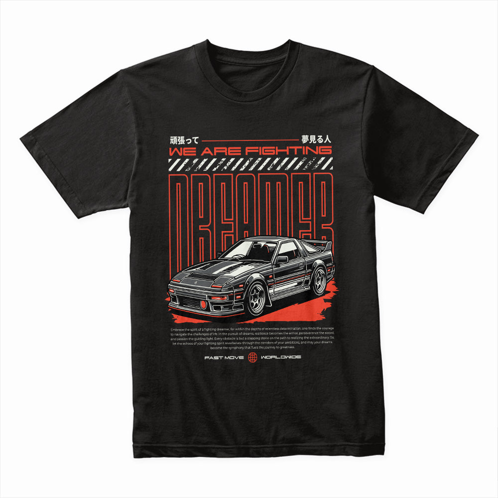 Fighting Dreamer - Retro JDM Street Racer Inspiration T-Shirt
