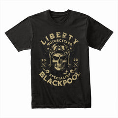 Liberty Motorcycles – Blackpool Specialist Biker T-Shirt