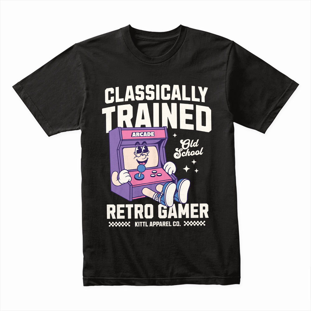 Classically Trained – Retro Arcade Gamer T-Shirt
