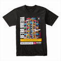 Retro Virtual – 8-Bit Pixel City Nostalgia Gaming T-Shirt