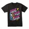 Game Over Dude T-Shirt – Retro Arcade Cat Edition