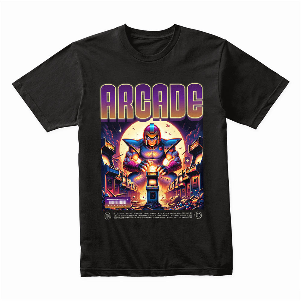 Retro Arcade Warrior T-Shirt – The Ultimate Gaming Legen