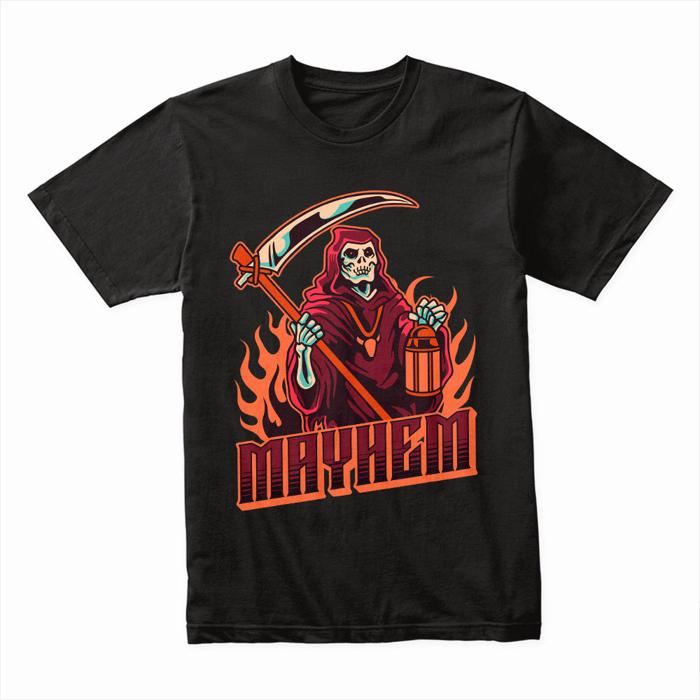 Grim Reaper Mayhem T-Shirt – Fire & Chaos Edition