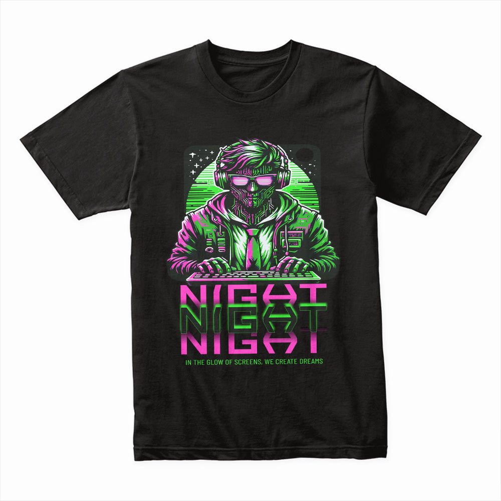Night Gamer T-Shirt – Neon Cyberpunk Edition