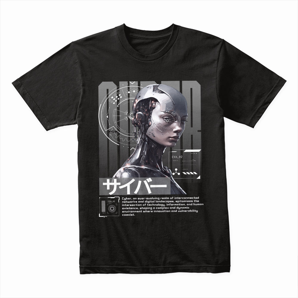 Cybernetic Future - Sci-Fi Cyberpunk AI T-Shirt