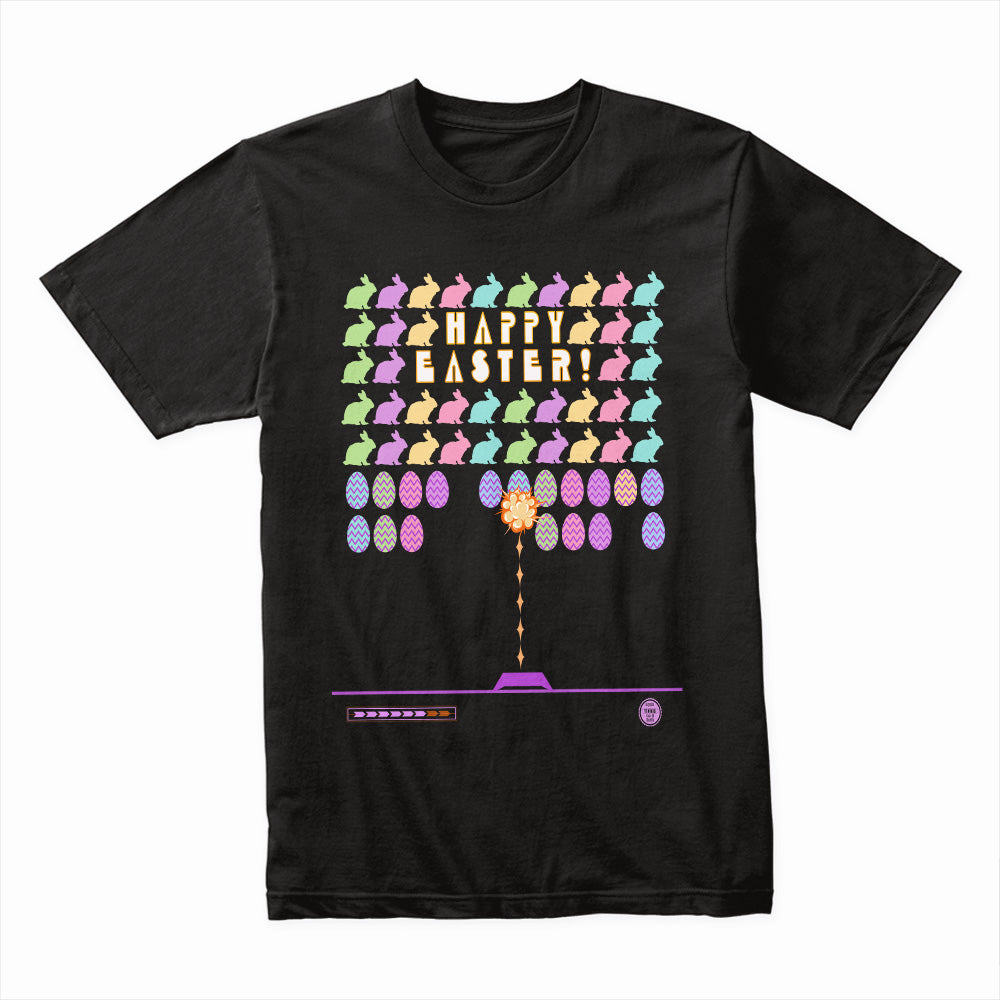 Retro Easter Arcade T-Shirt – Pixel Bunny Gamer Edition