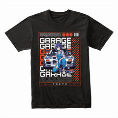 Garage Goddess Tokyo: JDM Anime Mechanic T-Shirt