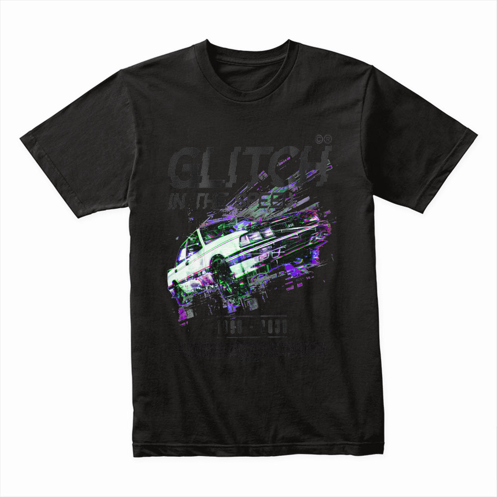 Glitch in The Speed: Retro Drift Pixel T-Shirt