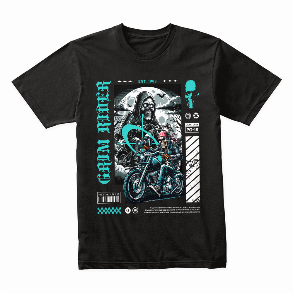 Grim Rider – Dark Reaper Motorcycle Streetwear T-Shirt