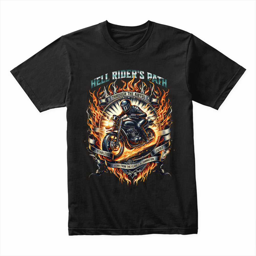 Hell Rider’s Path – Born from the Flames Biker T-Shirt