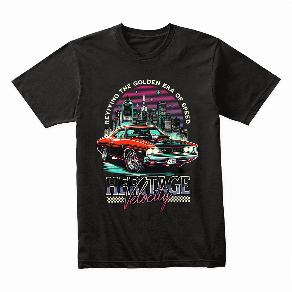 Heritage Velocity: Golden Era Muscle Car T-Shirt