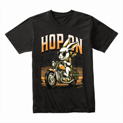Hop On – Cool Biker Rabbit Adventure T-Shirt