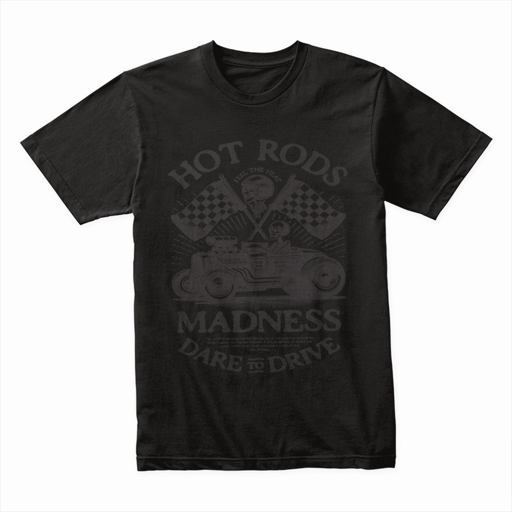 Hot Rods Madness: Dare to Drive Skull Racer T-Shirt