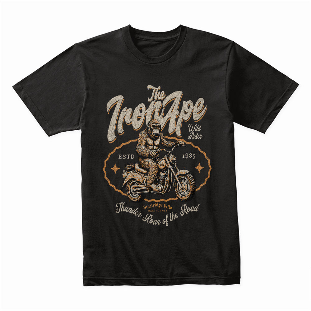Iron Ape Wild Rider – Vintage Motorcycle Biker T-Shirt
